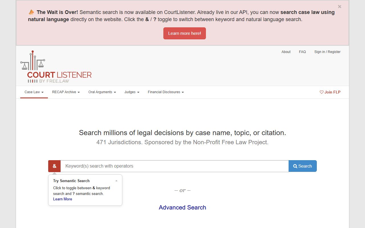 CourtListener free dockets and opinions for Bell County area court research