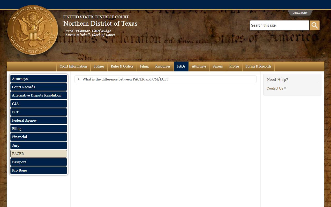 Federal PACER court records and docket information for Bell County cases