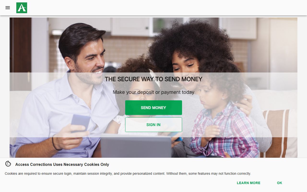 Access Corrections deposit page for Bell County inmate accounts