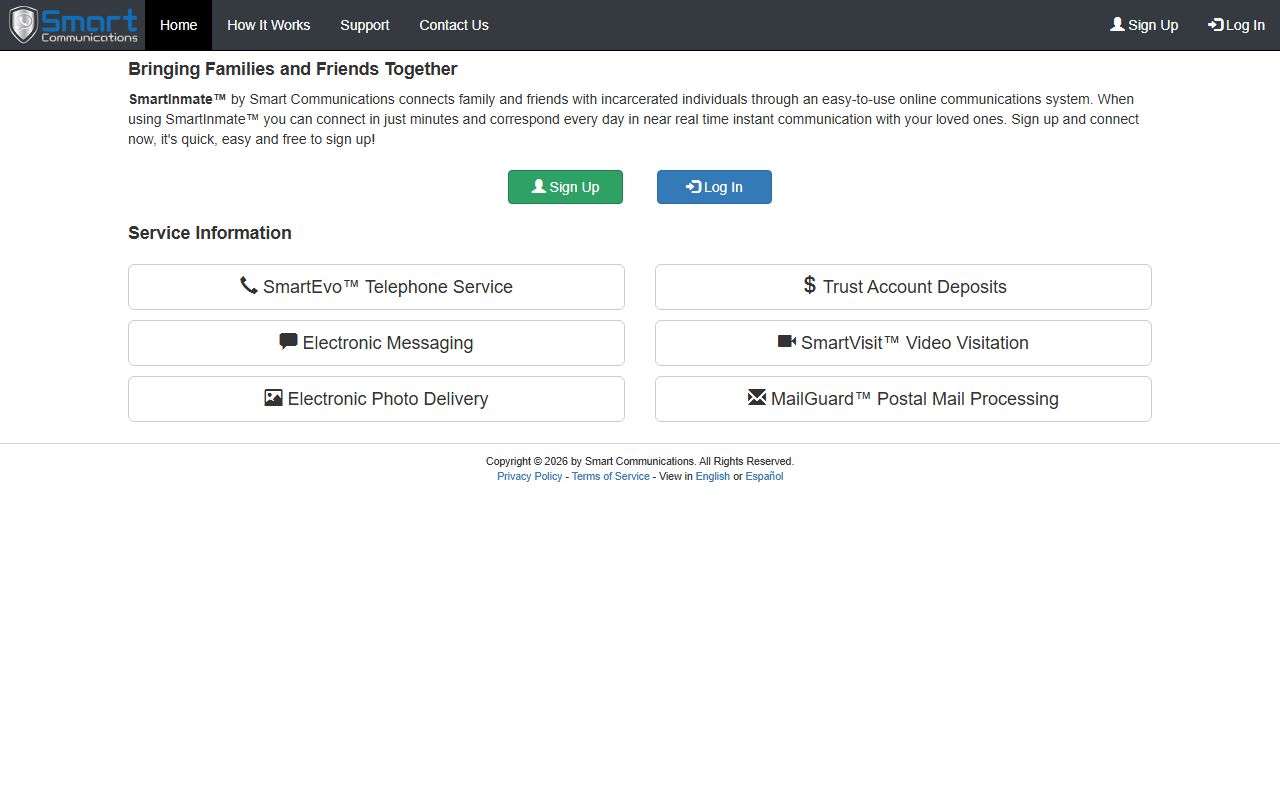 SmartInmate mail tracker page for Bell County jail mail